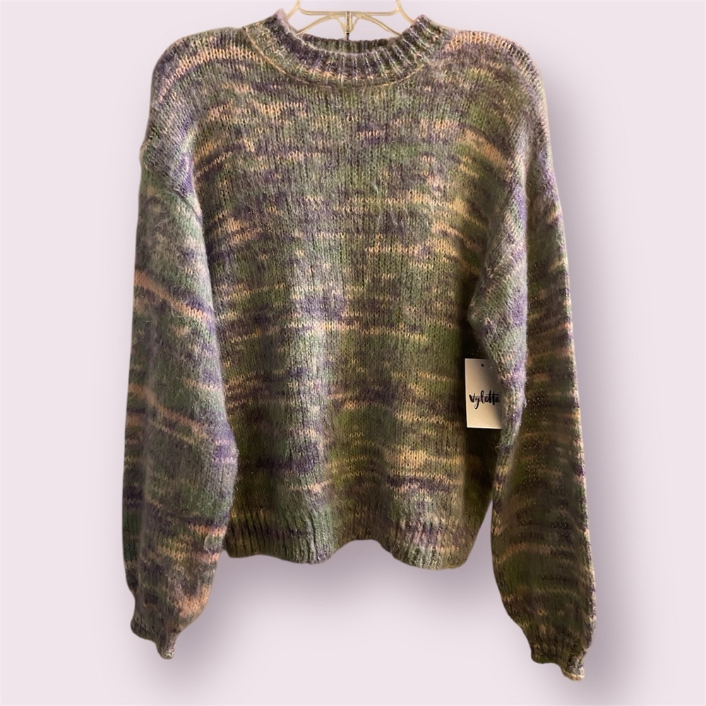Women's Vylette Sweater Size L Lilac Multi